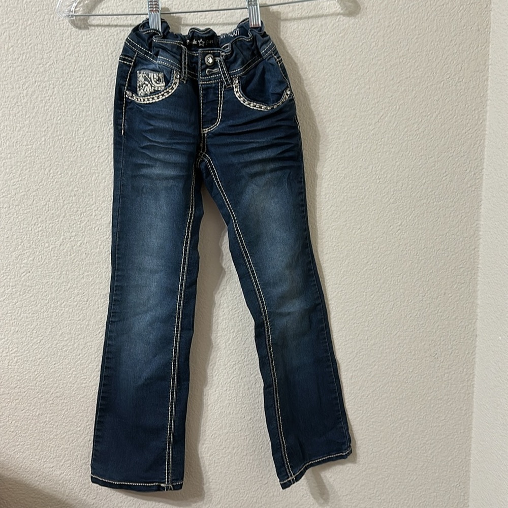 Girls Size 7 Vanilla Star Skinny Boot Jeans